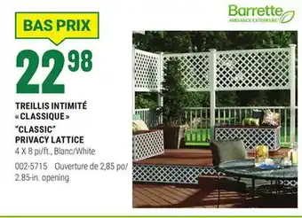 BMR BARRETTE TREILLIS INTIMITÉ  CLASSIQUE  offer