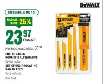 BMR ENS. DE LAMES POUR SCIE ALTERNATIVE offer