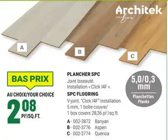 BMR PLANCHER SPC offer