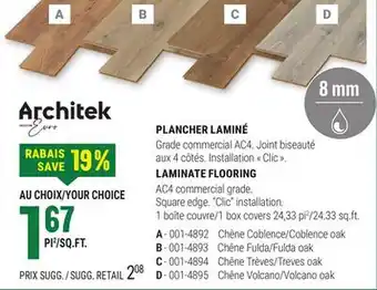 BMR PLANCHER LAMINÉ offer