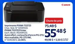 Walmart Canon PIXMA TS3725 Printer offer