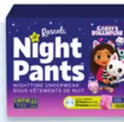 Walmart Girls' Rascals Night Pants Nighttime Underwear offer