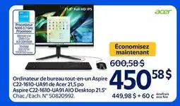 Walmart Aspire C22-1610-UA91 AIO Desktop 21.5 offer