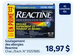 Walmart Soulagement des allergies Reactine offer