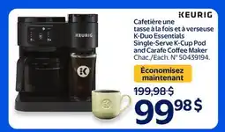 Walmart K-Duo Essentials Single Serve K-Cup Pod & Carafe Coffee Maker offer