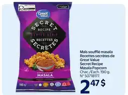 Walmart Great Value Secret Recipe Masala Popcorn offer