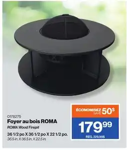 Patrick Morin ROMA Wood Firepit offer