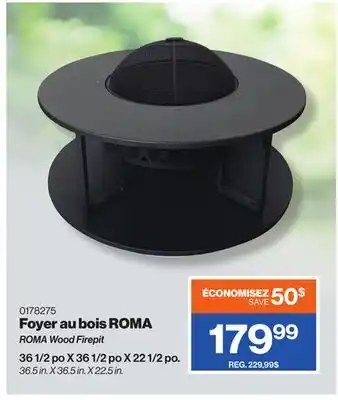 Patrick Morin ROMA Wood Firepit offer