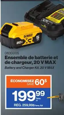 Patrick Morin Battery and Charger Kit, 20 V MAX offer