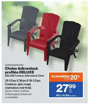 Patrick Morin DELUXE Contour Adirondack Chair offer