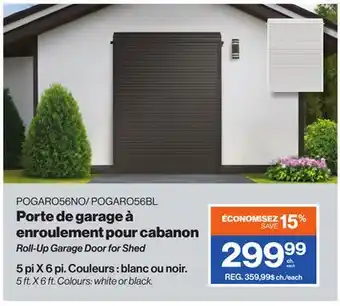 Patrick Morin Roll-Up Garage Door for Shed offer