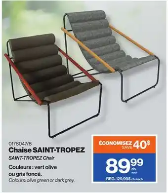 Patrick Morin SAINT-TROPEZ Chair offer
