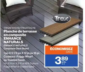 Patrick Morin ENHANCE NATURALS Composite Deck Board offer