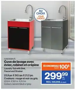 Patrick Morin Laundry Tub with Sink, Faucet and Strainer offer