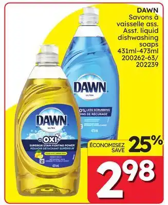 Rossy DAWN Asst. liquid dishwashing soaps offer