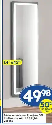 Rossy Wall mirror with LED lights offer