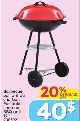 Rossy Portable charcoal BBQ grill offer