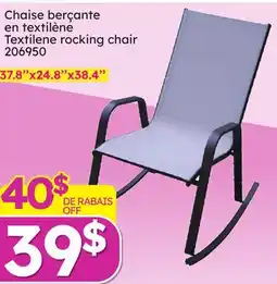 Rossy Textilene rocking chair offer