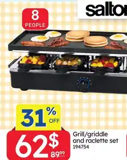 Rossy Salton Grill/griddle and raclette set offer
