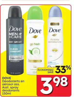 Rossy DOVE Asst. spray deodorants offer