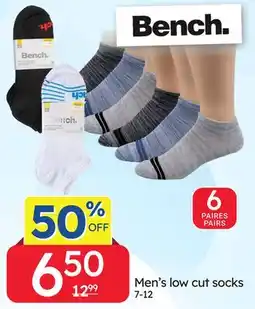 Rossy Bench Men's low cut socks offer