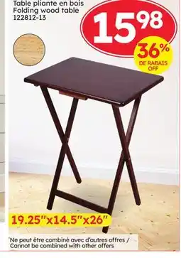 Rossy Folding wood table offer