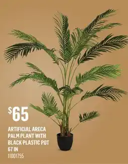 Canac Artificial Areca Palm Plant with Black Plastic Pot offer