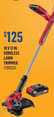 Canac 18 V 12 in. Cordless Lawn Trimmer offer