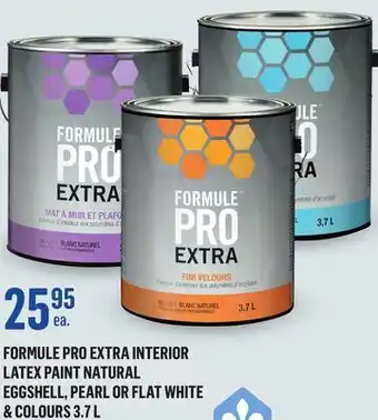 Canac Formule Pro Extra Flat Interior Latex Paint Natural White & Colours 3.7 L offer