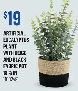 Canac Artificial Eucalyptus Plant with Beige and Black Fabric Pot offer