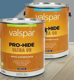 Canac Pro-Hide Gold Ultra Interior Latex Paint Flat White & colours 3.78 L offer
