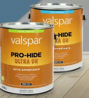 Canac Pro-Hide Gold Ultra Interior Latex Paint Flat White & colours 3.78 L offer