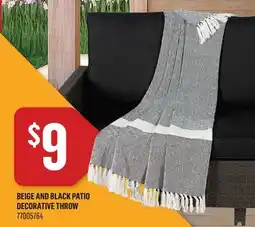 Canac Beige and Black Patio Decorative Throw offer