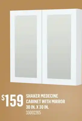 Canac Shaker Medecine Cabinet with Mirror 30 in. x 30 in offer
