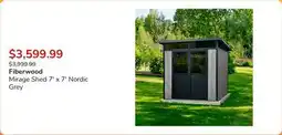 Club Piscine Mirage Shed 7' x 7' Nordic Grey offer