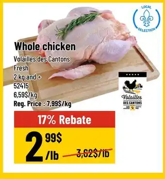 Mayrand Fresh Chicken without Antibiotics ±2 kg Quebec offer