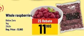 Mayrand Frozen Whole Raspberry 1 kg Below Zero offer