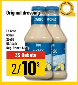 Mayrand Original Dressing 650 ml Le Grec Quebec offer