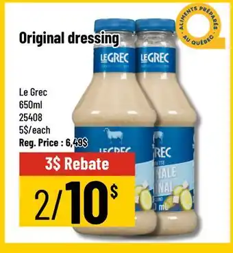 Mayrand Original Dressing 650 ml Le Grec Quebec offer