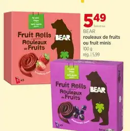 Avril BEAR rouleaux de fruits ou fruit minis offer