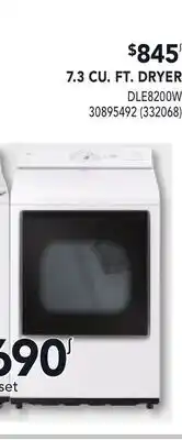 RONA LG 7.3 CU. FT. DRYER offer