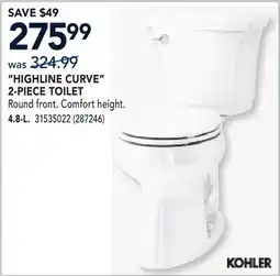 RONA HIGHLINE CURVE 2-PIECE TOILET 4.8-L offer