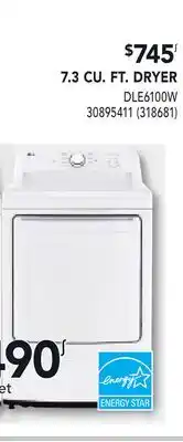 RONA 7.3 CU. FT. DRYER offer