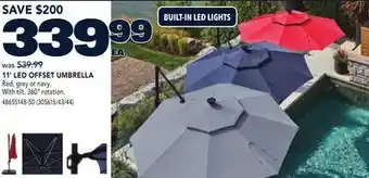 RONA 11' LED OFFSET UMBRELLA offer