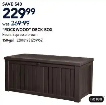 RONA ROCKWOOD DECK BOX offer