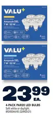 RONA VALU+ 4-PACK PAR20 LED BULBS offer