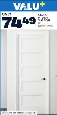 RONA 5-PANEL INTERIOR SLAB DOOR 30 offer