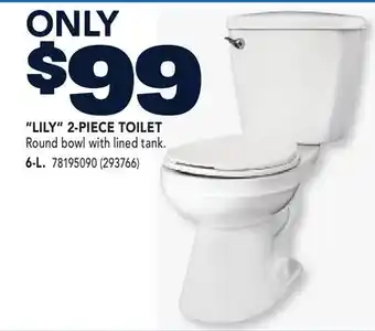 RONA LILY 2-PIECE TOILET 6-L offer