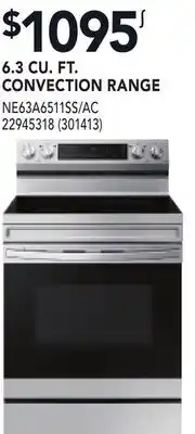 RONA SAMSUNG 6.3 CU. FT. CONVECTION RANGE offer