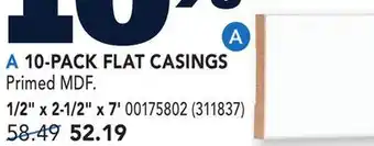 RONA 10-PACK FLAT CASINGS 1/2 x 2-1/2 x 7' offer